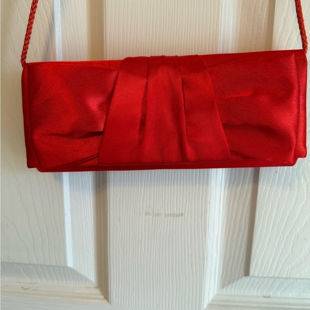 Jessica McClintock Elegant Red Clutch Bag